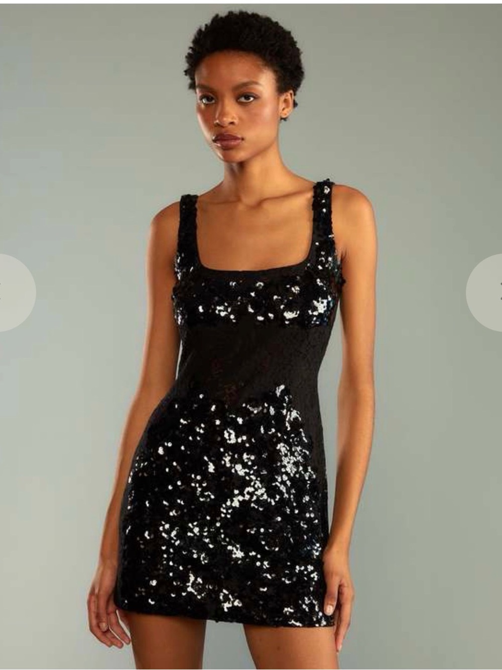 Cynthia Rowley Black Sequin Mini Dress